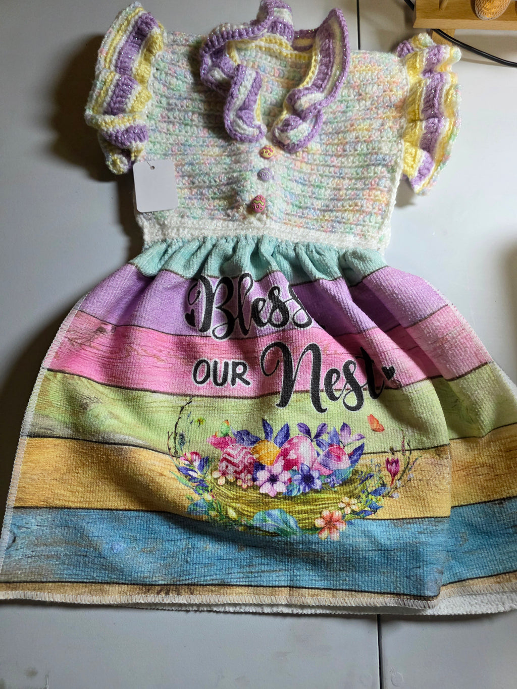 hand crocheted hand towels