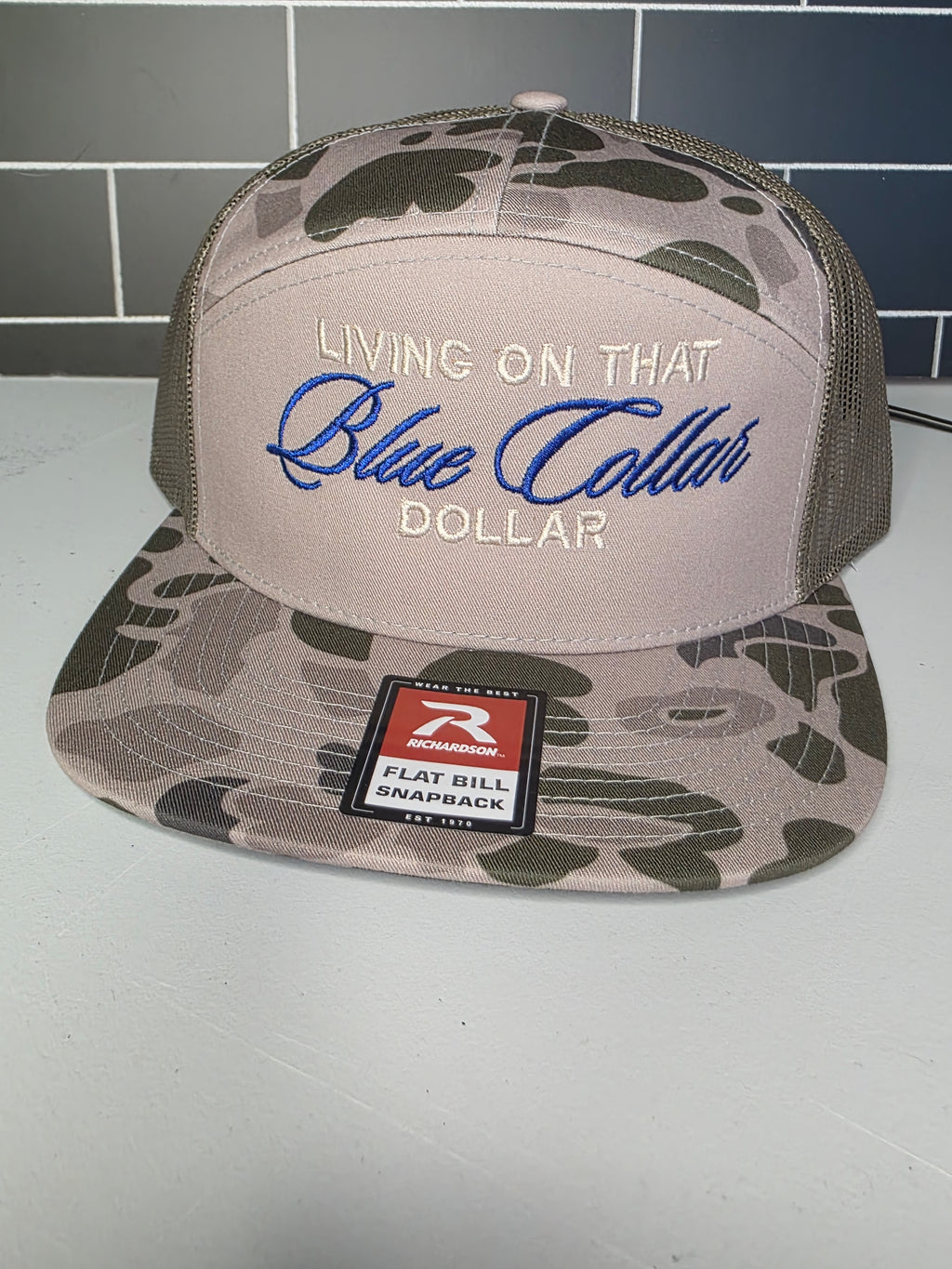 Living on the Blue collar dollar hat