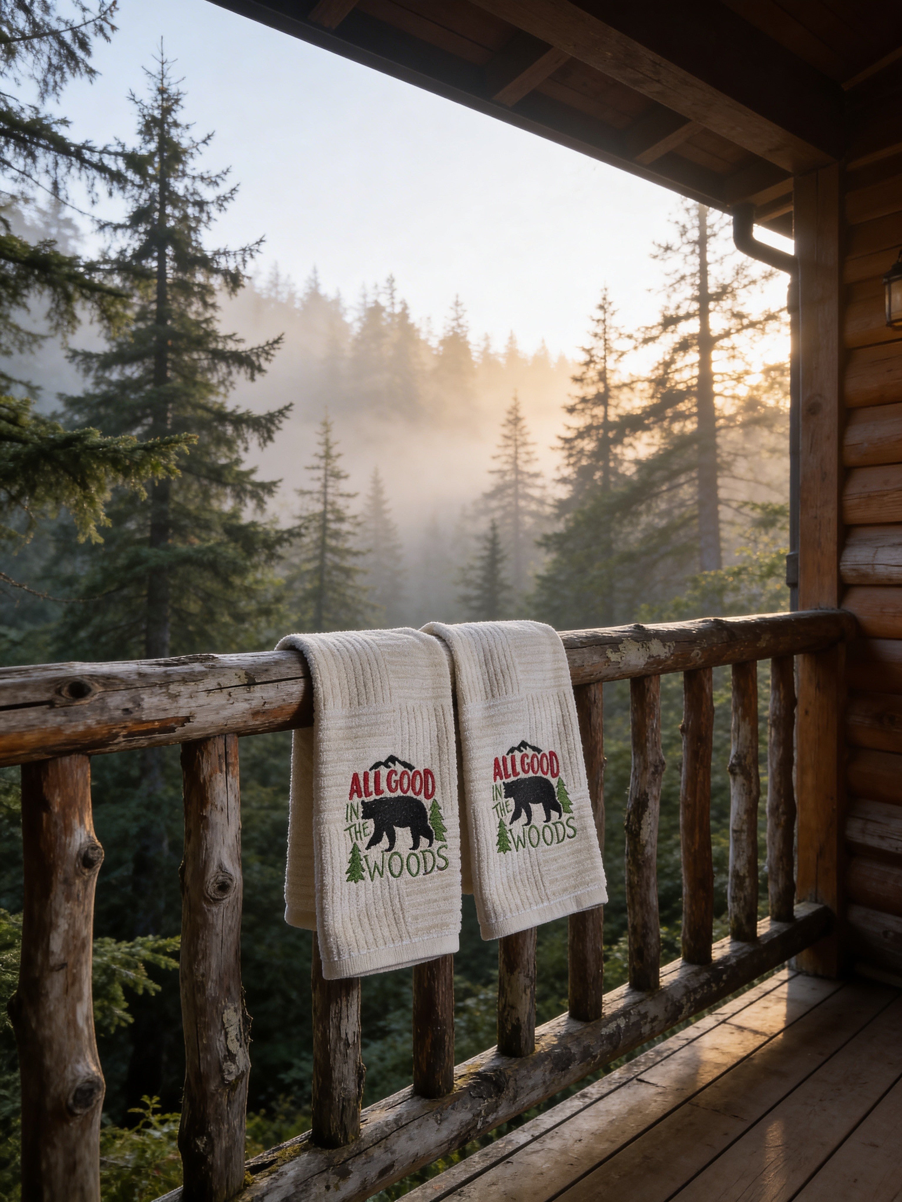 All Good in the Woods Hand Towel Set