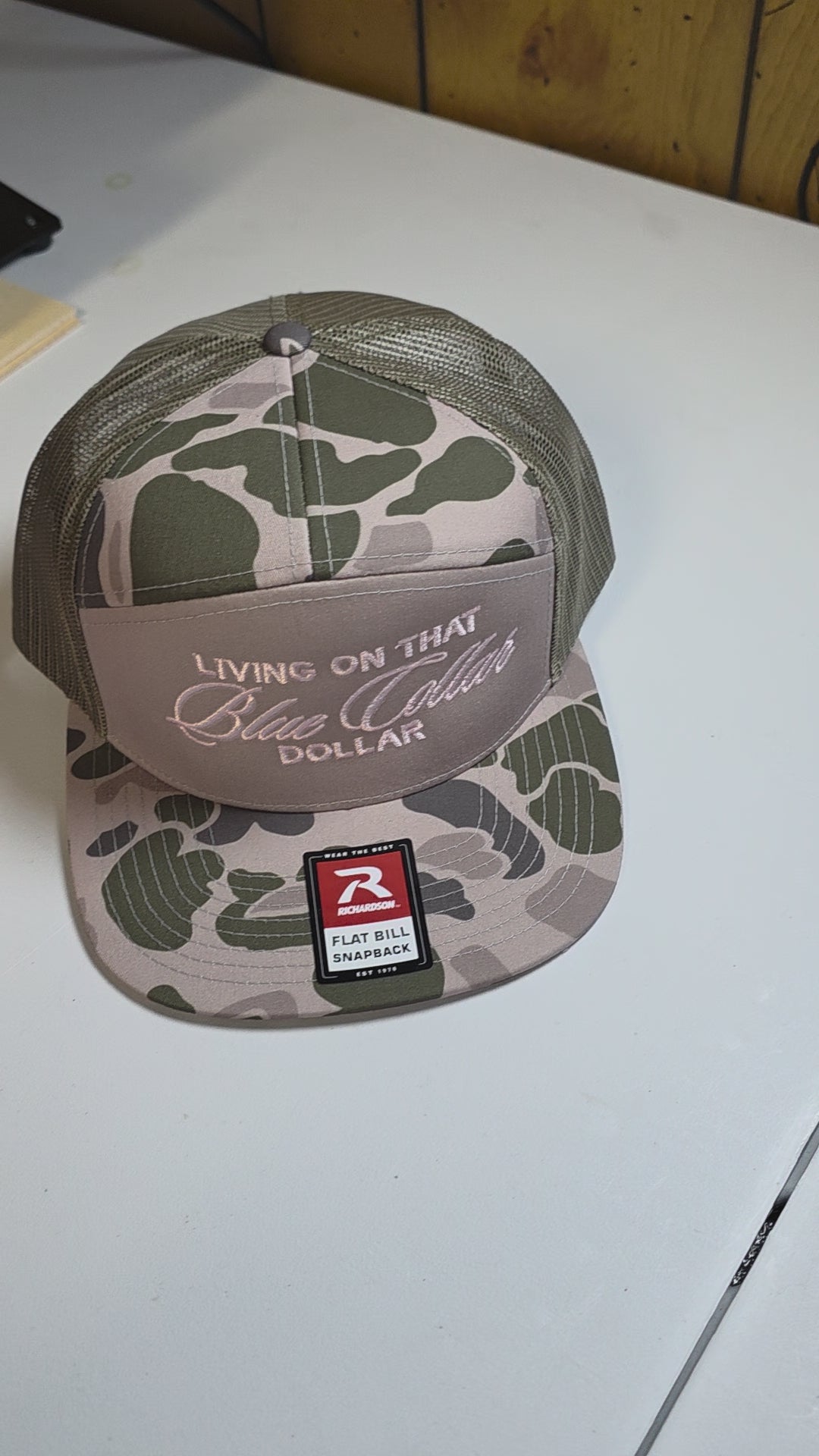 Living on the Blue collar dollar hat