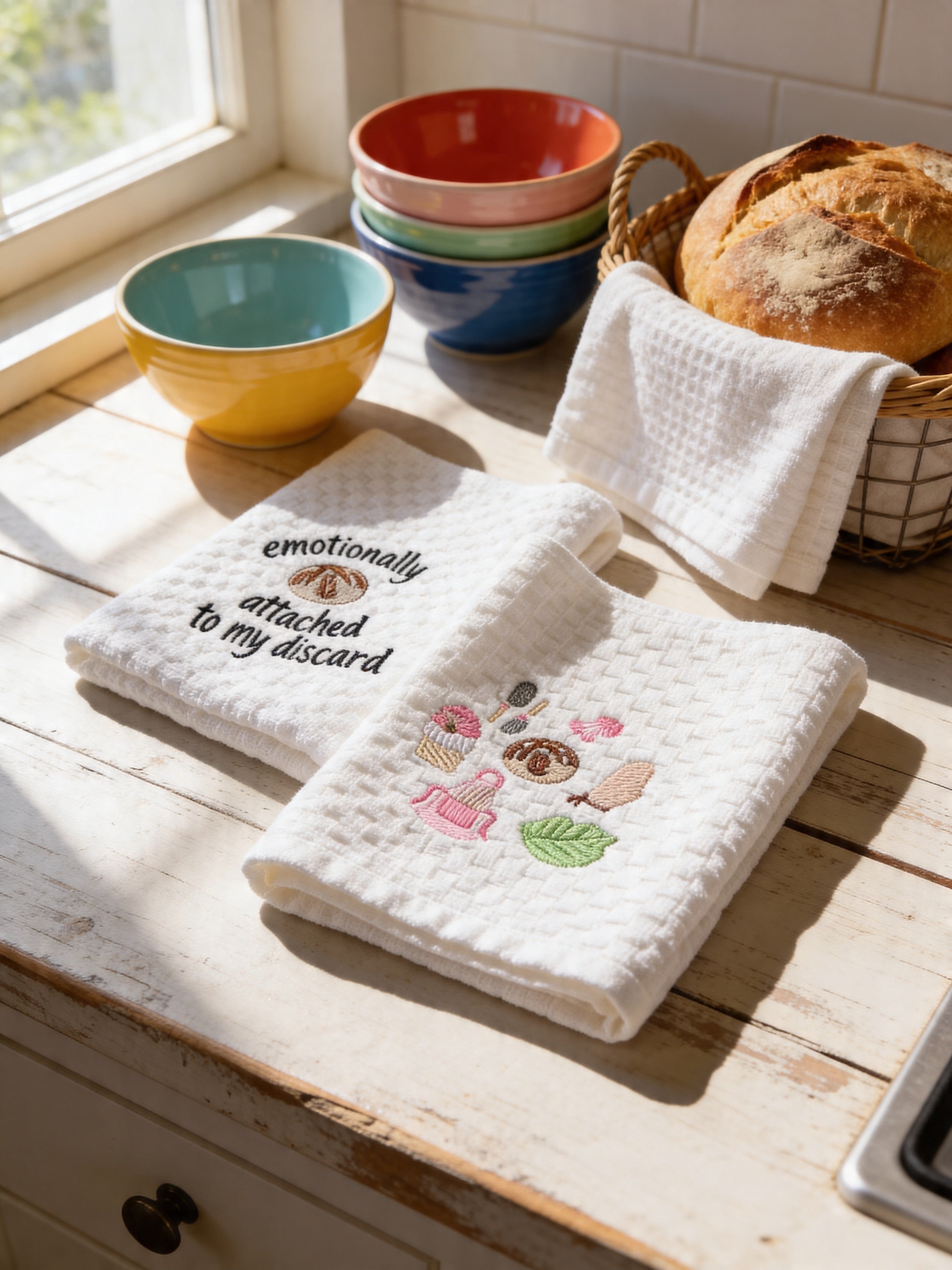 Sourdough kitchen towels set (customizable)