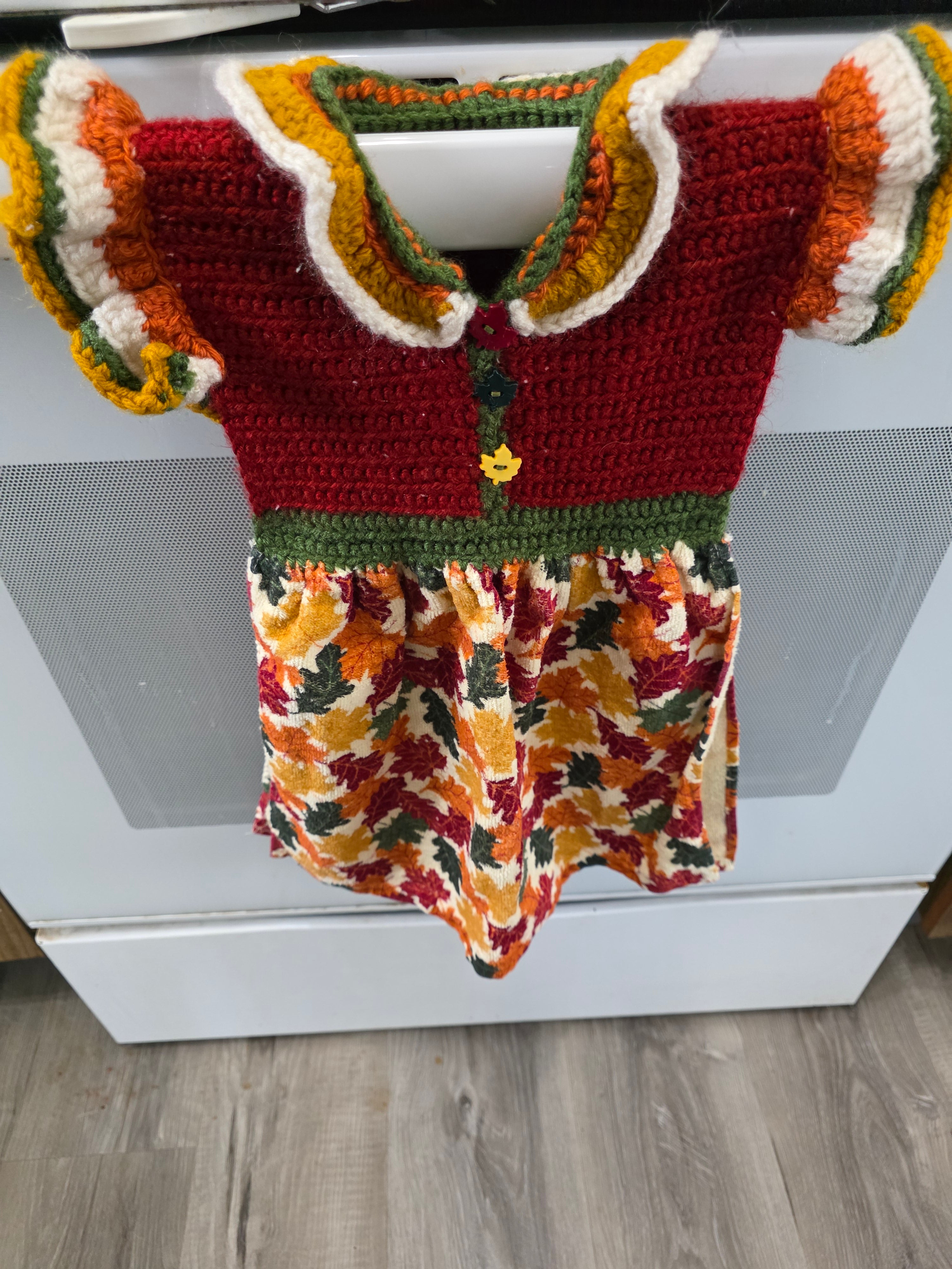 Fall kitchen hand-crocheted kitchen towels